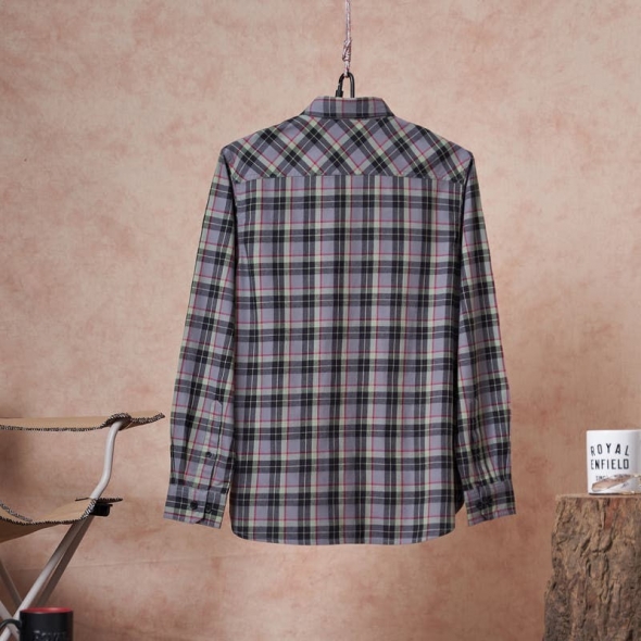 Genuine Apparel ROYAL ENFIELD Royal Enfield Lt Flannel Check Shirt - Dark Grey | re_RLASHA221577 | euronetbike-net
