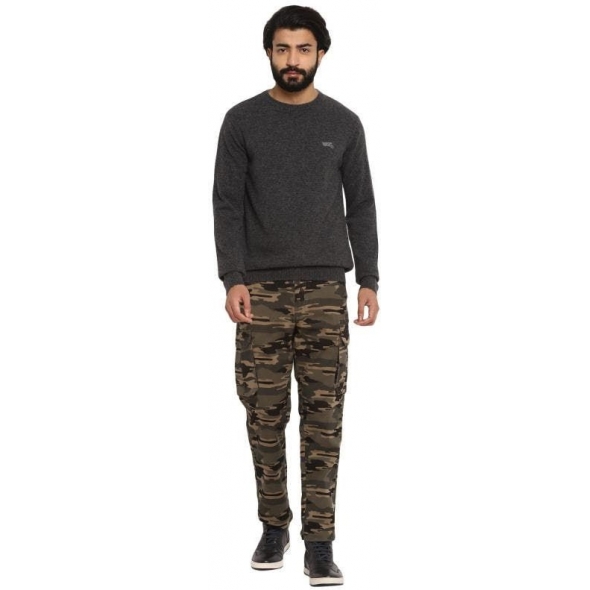 Genuine Apparel ROYAL ENFIELD Flat Knit Crew Sweater - Charcoal | re_RLASWA210443 | euronetbike-net