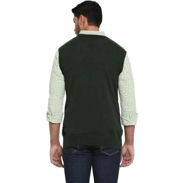 Genuine Apparel ROYAL ENFIELD Sleeveless V-Neck Sweater - Olive | re_RLASWA211331 | euronetbike-net