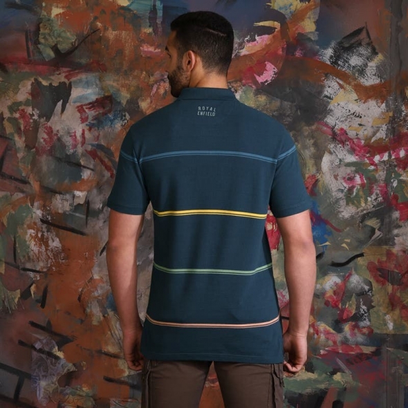 Genuine Apparel ROYAL ENFIELD Blaze Polo T-Shirt - Navy | re_RLATSS221070 | euronetbike-net