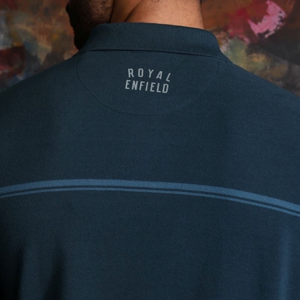 Genuine Apparel ROYAL ENFIELD Blaze Polo T-Shirt - Navy | re_RLATSS221070 | euronetbike-net