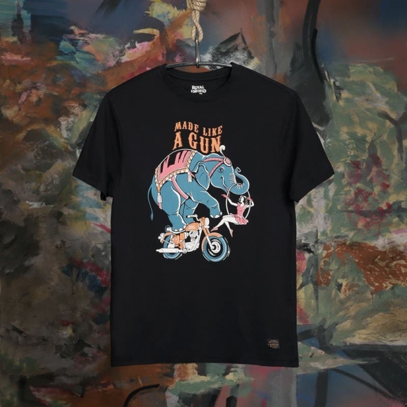 Genuine Apparel ROYAL ENFIELD Royal Enfield Circus Graphic T-Shirt - Black | re_RLATSS221750 | euronetbike-net