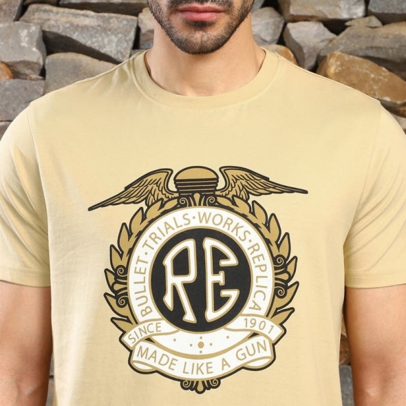 Genuine Apparel ROYAL ENFIELD Trials T-Shirt - Khaki | RLATSS231587 | re_RLATSS231587 | euronetbike-net