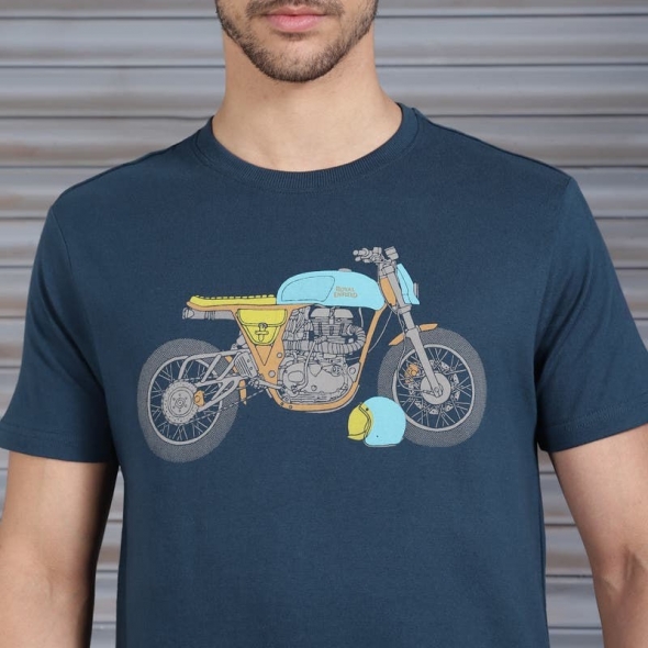 Genuine Apparel ROYAL ENFIELD Tnt Motorcyles T-Shirt - Navy | re_RLATSS231639 | euronetbike-net