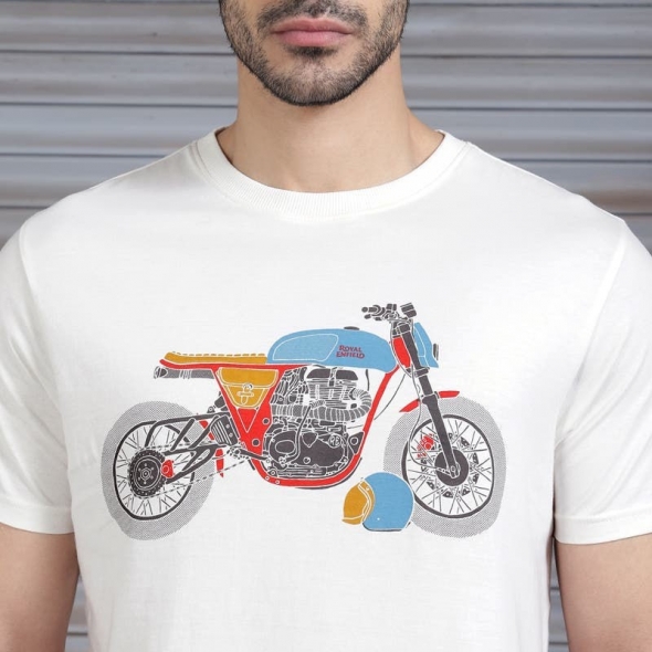 Genuine Apparel ROYAL ENFIELD Tnt Motorcyles T-Shirt - White | re_RLATSS231647 | euronetbike-net