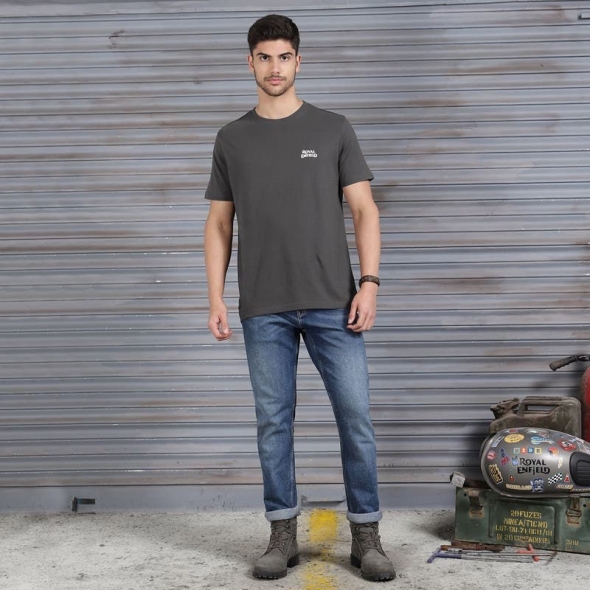 Genuine Apparel ROYAL ENFIELD Essentials Motorcyle Unit T-Shirt - Charcoal | re_RLATSS231687 | euronetbike-net