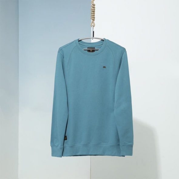Genuine Apparel ROYAL ENFIELD Explorer'S Essential Sweatshirt - Vintage Blue | re_RLASSA230940 | euronetbike-net