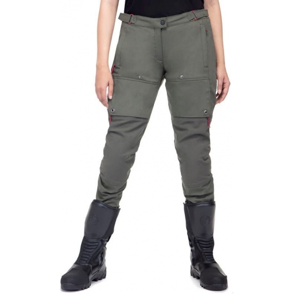 Genuine Apparel ROYAL ENFIELD Nubra Women 4 Season Riding Trousers -Olive | re_RRGTRLW00004 | euronetbike-net