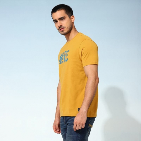 Genuine Apparel ROYAL ENFIELD Everyday Adventure T-Shirt - Musturd | re_RLATSA230359 | euronetbike-net