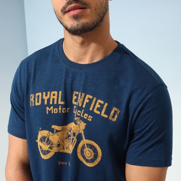 Genuine Apparel ROYAL ENFIELD 1901 Legacy Crewneck - Navy | re_RLATSA230502 | euronetbike-net