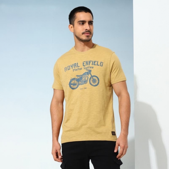 Genuine Apparel ROYAL ENFIELD 1901 Legacy Crewneck - Khaki | re_RLATSA230508 | euronetbike-net