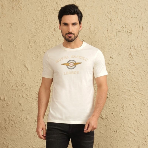 Genuine Apparel ROYAL ENFIELD Enfield Heritage Crewneck - Off-White | re_RLATSA230519 | euronetbike-net
