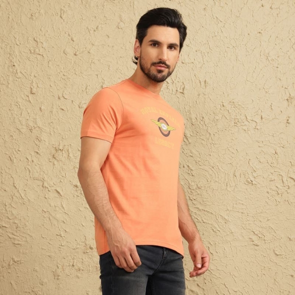 Genuine Apparel ROYAL ENFIELD Enfield Heritage Crewneck - Peach | RLATSA230524 | re_RLATSA230526 | euronetbike-net
