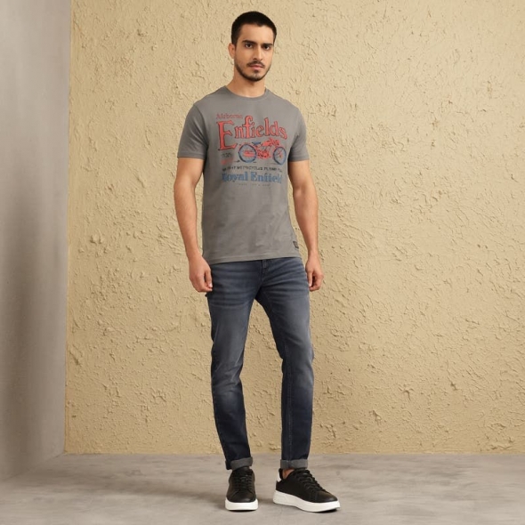 Genuine Apparel ROYAL ENFIELD Vintage Flea T-Shirt - Grey | re_RLATSA230541 | euronetbike-net