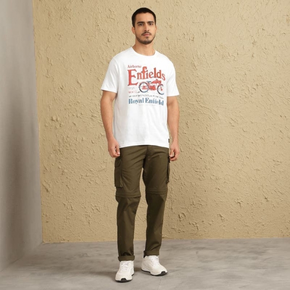 Genuine Apparel ROYAL ENFIELD Vintage Flea T-Shirt - White | re_RLATSA230551 | euronetbike-net
