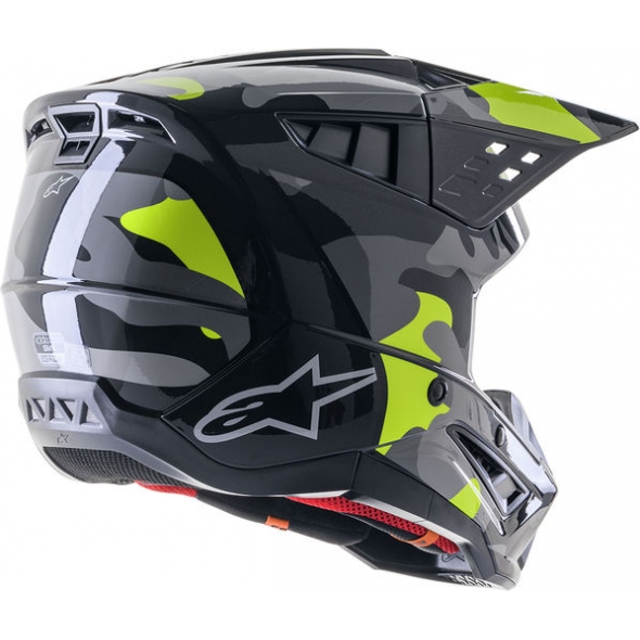 Alpinestars Alpinestars Off Road Gray/Yellow Supertech M5 Rover MX Helmet | 8303823-9350 | alp_8303823-9350-XL | euronetbike-net