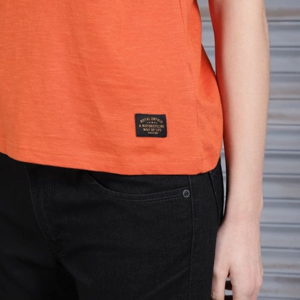 Genuine Apparel ROYAL ENFIELD Interceptor Slub Women T-Shirt - Rust | re_RLATSS230472 | euronetbike-net Genuine Apparel ROYAL ENFIELD Interceptor Slub Women T-Shirt - Rust | re_RLATSS230472 | euronetbike-net