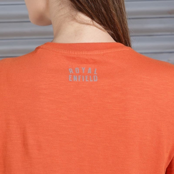 Genuine Apparel ROYAL ENFIELD Interceptor Slub Women T-Shirt - Rust | re_RLATSS230471 | euronetbike-net