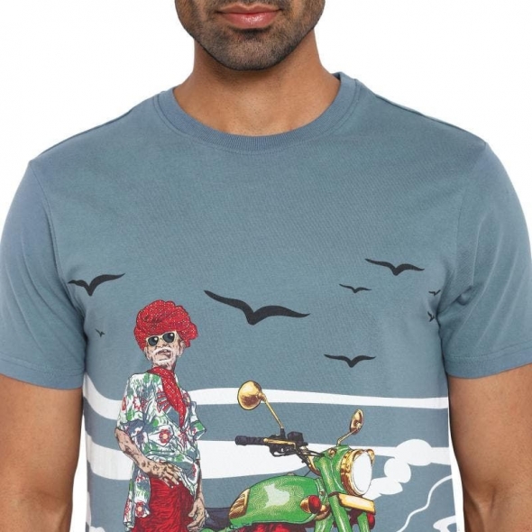 Genuine Apparel ROYAL ENFIELD Aom Desert Love T-Shirt - Light Blue | RLATSO220067 | re_RLATSO220070 | euronetbike-net