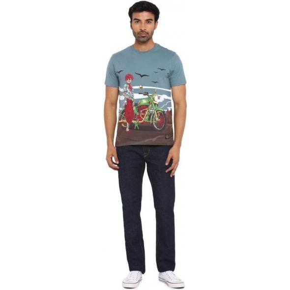 Genuine Apparel ROYAL ENFIELD Aom Desert Love T-Shirt - Light Blue | RLATSO220067 | re_RLATSO220072 | euronetbike-net