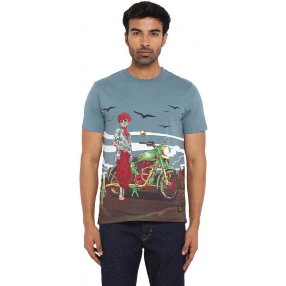 Genuine Apparel ROYAL ENFIELD Aom Desert Love T-Shirt - Light Blue | RLATSO220067 | re_RLATSO220070 | euronetbike-net