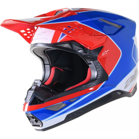Alpinestars Alpinestars Off Road Red/Blue Supertech M10 Helmet | 8301823-3017 | alp_8301823-3017-S | euronetbike-net