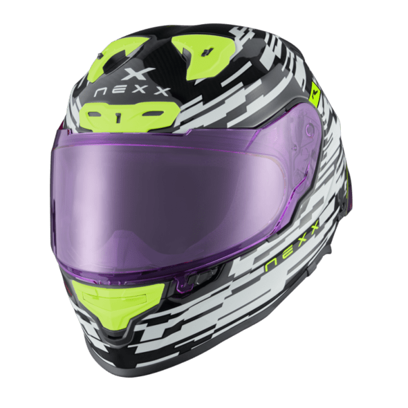 Nexx helmets NEXX Race Helmet X.R3R GLITCH RACER WHITE NEON, Size: XXS | 01XR323415159 | nexx_01XR323415159-M | euronetbike-net