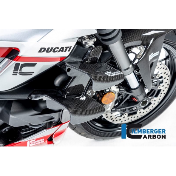 Ilmberger Carbon Ilmberger radiator cover right gloss Ducati Streetfighter V2 | WKR.005.V2SFG.K | ilm_WKR_005_V2SFG_K | euronetbike-net