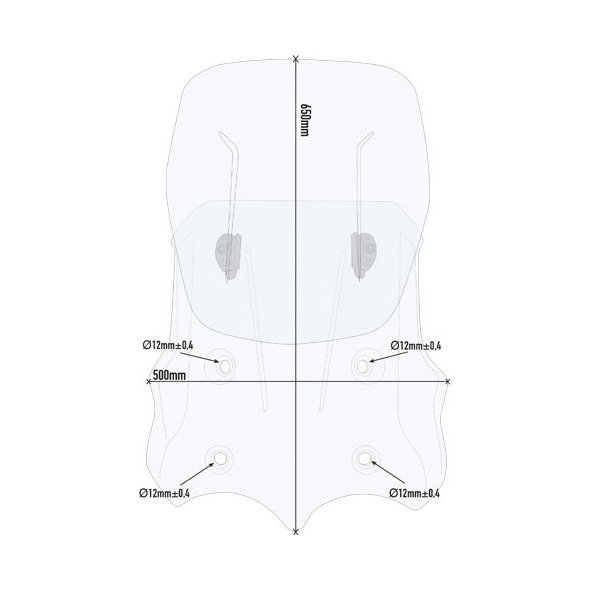 GIVI Parts Givi Airflow Sliding Windscreen for Moto Guzzi V 85 TT, HxW max 65x50 cm, 12 cm sliding, fits oe headlight fairing | AF8203 | givi_AF8203 | euronetbike-net