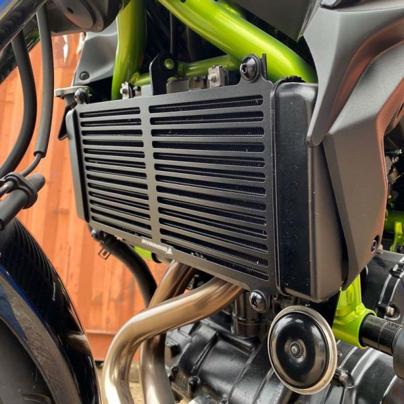 Pyramid Plastics parts Pyramid Radiator Guard | Matte Black | Kawasaki Ninja 650 2017>2019 | 523650M | pyr_523650M | euronetbike-net