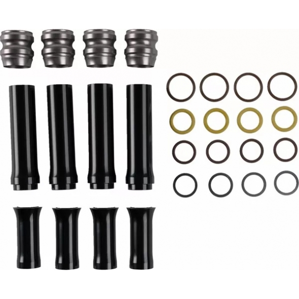 Arlen Ness Arlen Ness Pushrod Tube Cover Kit Titanium | 03-637 | aness_03-637 | euronetbike-net