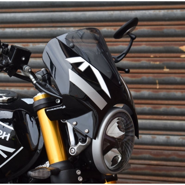 Pyramid Plastics Pyramid Fly Screen | Caspian Blue/Storm Grey | Triumph Speed 400 2024>Current | 26700D | pyr_26700D | euronetbike-net