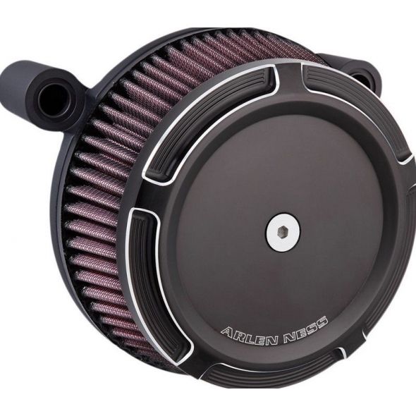 Arlen Ness ARLEN NESS AIR FILTER KIT BIG SUCKER STAGE 1 BEVELED M8 BLACK | 18-309 | aness_18-309 | euronetbike-net