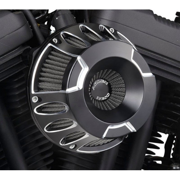 Arlen Ness ARLEN NESS AIR CLEANER KIT INVERTED BIG SUCKER DEEP CUT BLACK | 18-931 | aness_18-931 | euronetbike-net