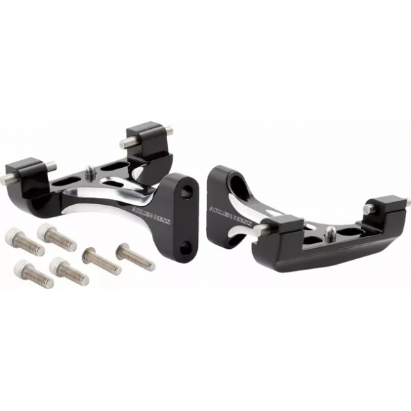 Arlen Ness Arlen Ness Forged Passenger Floorboard Mounts Black | 410-033 | aness_410-033 | euronetbike-net