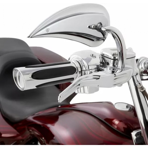 Arlen Ness Arlen Ness Deep Cut Comfort Series Grips Chrome | 500-070 | aness_500-070 | euronetbike-net