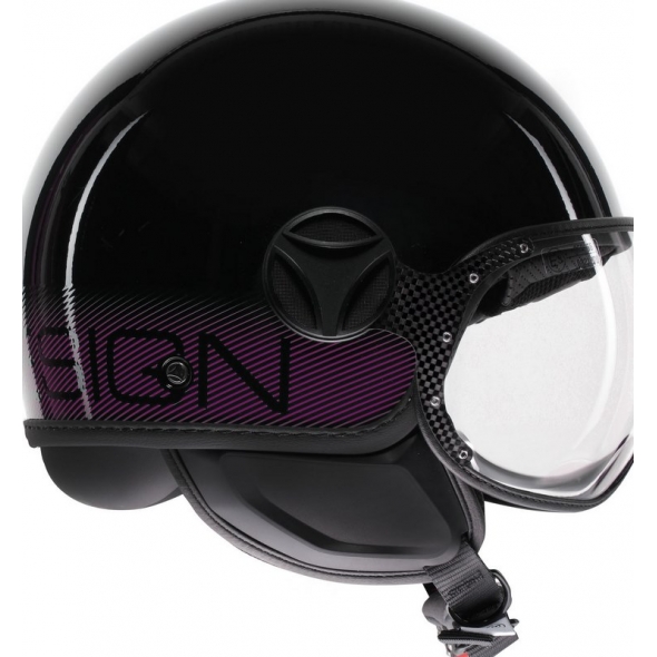 MOMO DESIGN MOMO DESIGN HELMET FGTR CLASSIC MOMODESIGN E2206, STRIPES BLACK/FUCSIA | 21184A7001011 | momo_21184A7001-011-XL | euronetbike-net