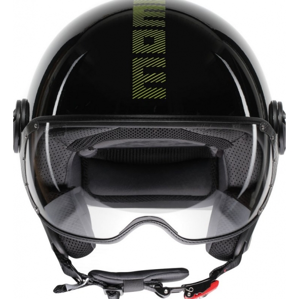 MOMO DESIGN MOMO DESIGN HELMET FGTR CLASSIC MOMODESIGN E2206, STRIPES BLACK/YELLOW FLUO | 21184A7001012 | momo_21184A7001-012-M | euronetbike-net