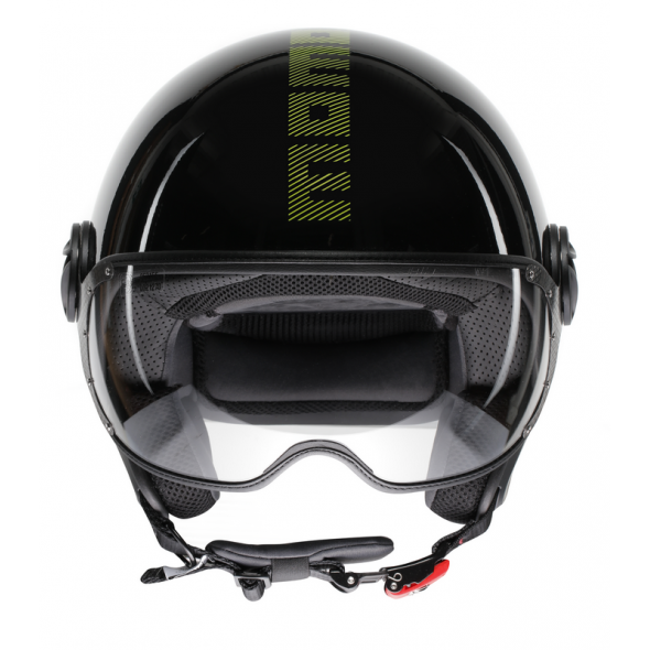 MOMO DESIGN MOMO DESIGN HELMET FGTR CLASSIC MOMODESIGN E2206, STRIPES BLACK/YELLOW FLUO | 21184A7001012 | momo_21184A7001-012-M | euronetbike-net