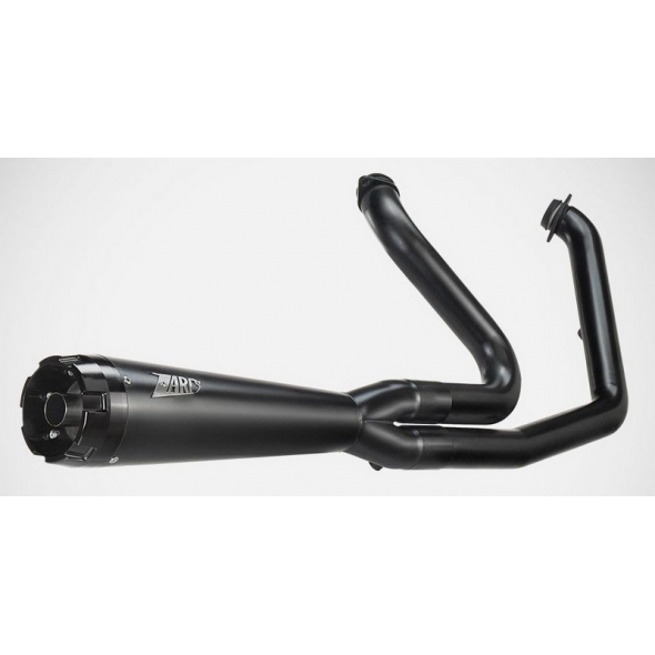 Zard exhaust Zard Black Stainless Homologated E4/E5 2>1 Full Kit And Black Alu End Cap | ZHD009S00SAO-B | zar_ZHD009S00SAO-B | euronetbike-net