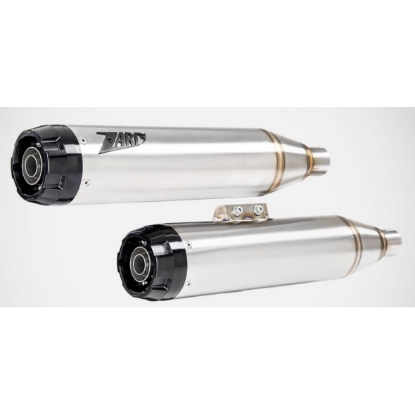 Zard exhaust Zard Stainless Homologated E4/E5 Slip-Ons With Black Alu End-Cap | ZHD039S10SAO | zar_ZHD039S10SAO | euronetbike-net