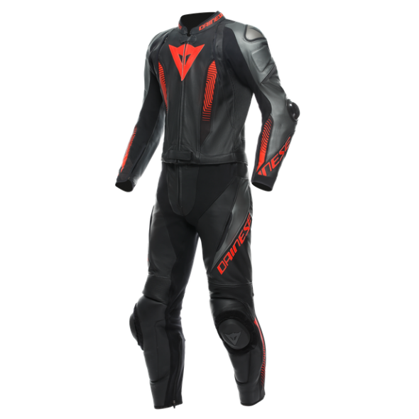 Dainese wear Dainese Laguna Seca 5 2Pcs Leather Suit Black/Anthracite/Fluo-Red | 201513481-P80 | dai_201513481-P80_52 | euronetbike-net Dainese wear Dainese Laguna Seca 5 2Pcs Leather Suit Black/Anthracite/Fluo-Red | 201513481-P80 | dai_201513481-P80_52 | euronetbike-net