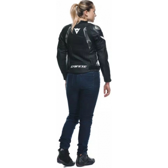 Dainese wear Dainese AVRO 5 LEATHER JACKET WMN, BLACK/BLACK/WHITE | 2015300002-948 | dai_2015300002-948_50 | euronetbike-net