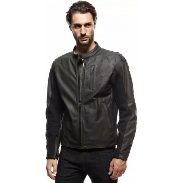 Dainese wear Dainese ISTRICE PERF. LEATHER JACKET, DARK-BROWN | 2015300007-005 | dai_2015300007-005_56 | euronetbike-net