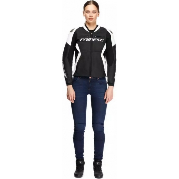 Dainese wear Dainese RACING 5 LEATHER JACKET WMN, BLACK/WHITE | 2015300034-622 | dai_2015300034-622_48 | euronetbike-net