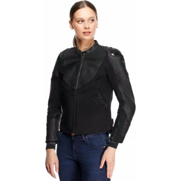 Dainese wear Dainese IPERATTIVA LEATHER-TEX JACKET WMN, BLACK/BLACK | 2015300037-631 | dai_2015300037-631_46 | euronetbike-net