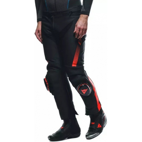 Dainese wear Dainese SUPER SPEED LEATHER PANTS, BLACK/RED-FLUO | 2015500001-628 | dai_2015500001-628_62 | euronetbike-net