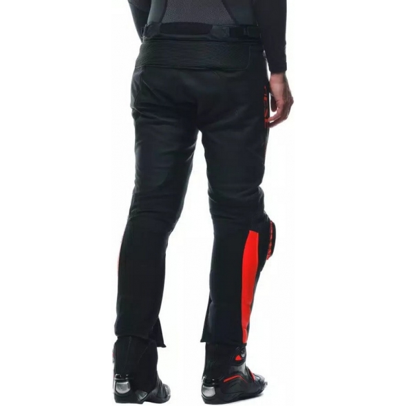 Dainese wear Dainese SUPER SPEED LEATHER PANTS, BLACK/RED-FLUO | 2015500001-628 | dai_2015500001-628_64 | euronetbike-net