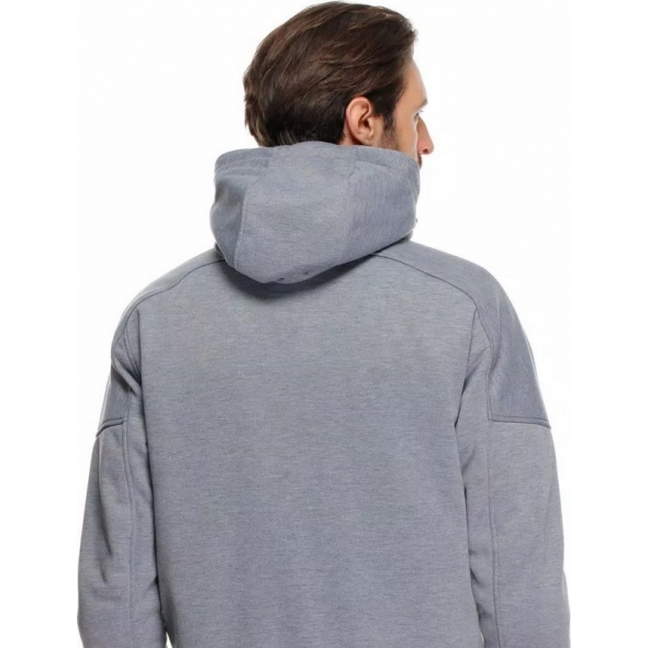 Dainese wear Dainese BOVISA SAFETY HOODIE FULL ZIP, GREY-MELANGE/BLACK | 2017300021-N42 | dai_2017300021-N42_50 | euronetbike-net
