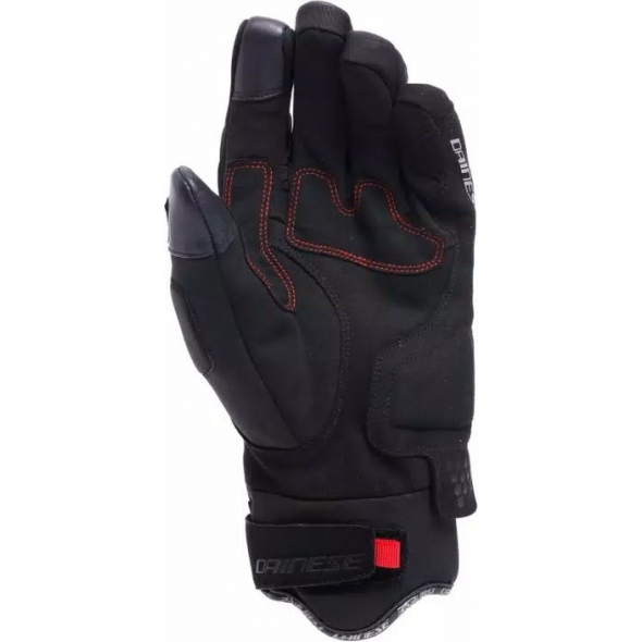 Dainese wear Dainese FULMINE D-DRY GLOVES, BLACK/BLACK/RED | 2018100009-684 | dai_2018100009-684_XS | euronetbike-net